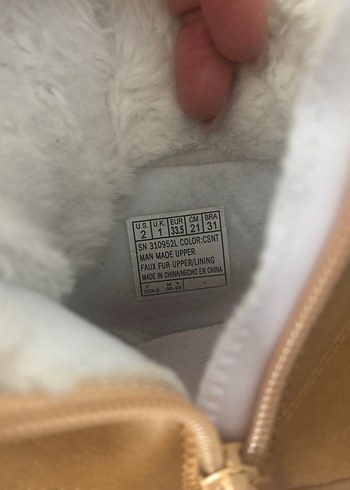 tarçın rengi Süet içi kürklü kız çocuk bot - Görsel 8