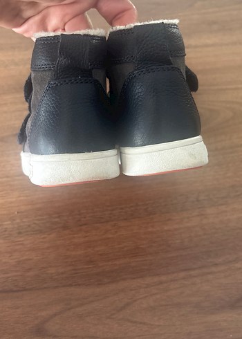 Kacivert deri kahverengi detaylı erkek çocuk  içi yünlü bot - Görsel 3