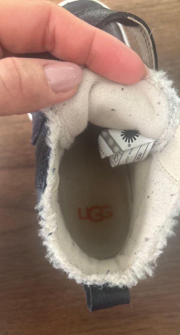 Kacivert deri kahverengi detaylı erkek çocuk  içi yünlü bot - Görsel 5