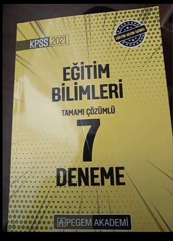 KPSS PEGEM EĞİTİM BİLİMLERİ 7 DENEME 2021