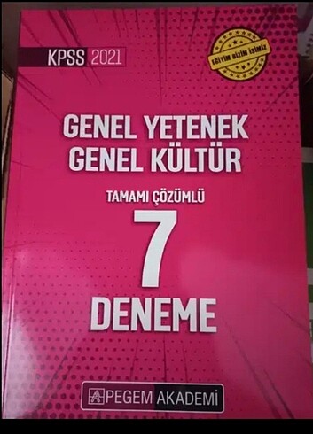 PEGEM GENEL KÜLTÜR GENEL YETENEK KPSS 2021 7 DENEME 