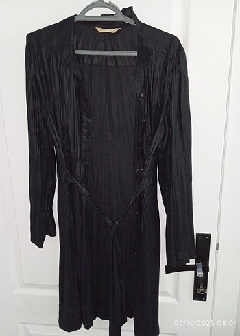 Siyah Piliseli Midi tunik