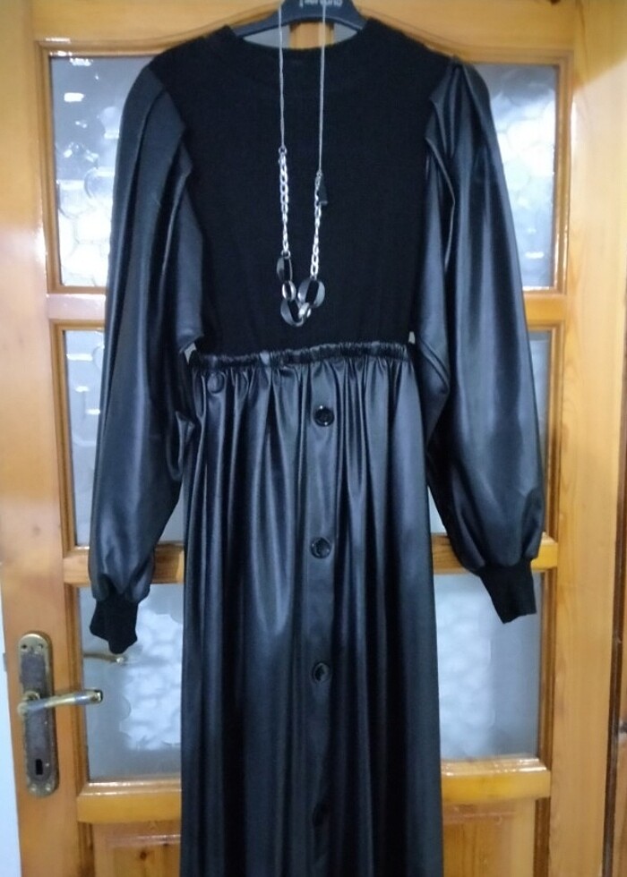 Deri kadın elbise  - Görsel 2