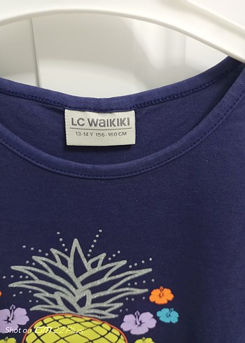 LC Waikiki Kiz Baskili Lacivert Tisort