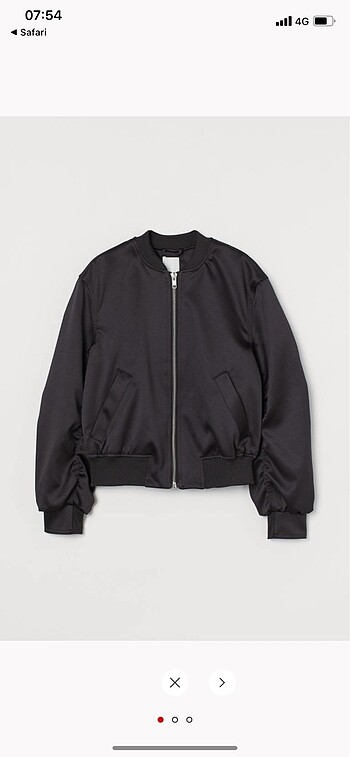 H&M Saten Pilot Ceket