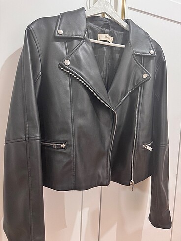 Mango Mango Deri Biker Ceket