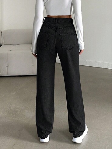 Diğer Siyah Wide Leg Jeans