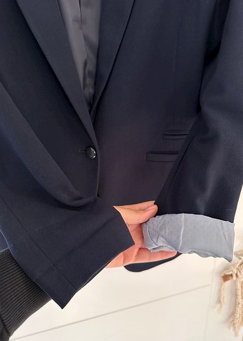 Lacivert Kadın Blazer Ceket - Görsel 3