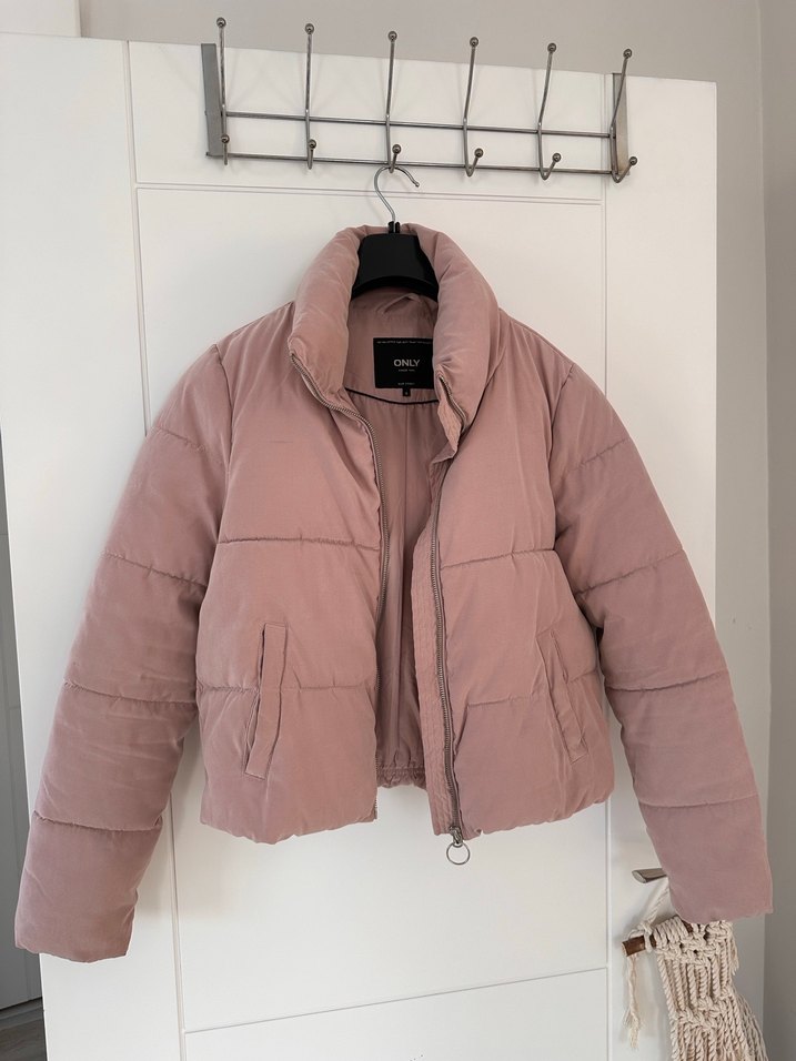 Kısa Kesim Toz Pembe Kadın Mont - Görsel 2