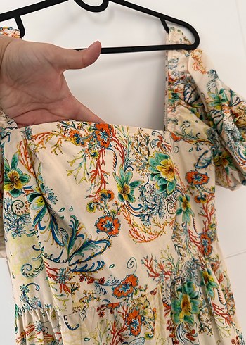 Çiçek Desenli Elbise - Görsel 6