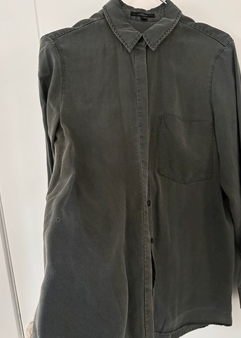 Haki Tensel Kadın Gömlek - Görsel 3