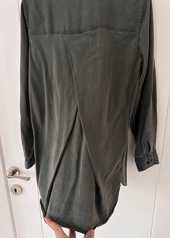 Haki Tensel Kadın Gömlek - Görsel 6