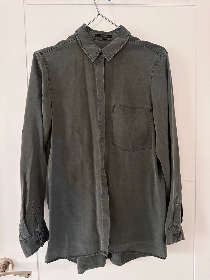 Haki Tensel Kadın Gömlek - Görsel 2