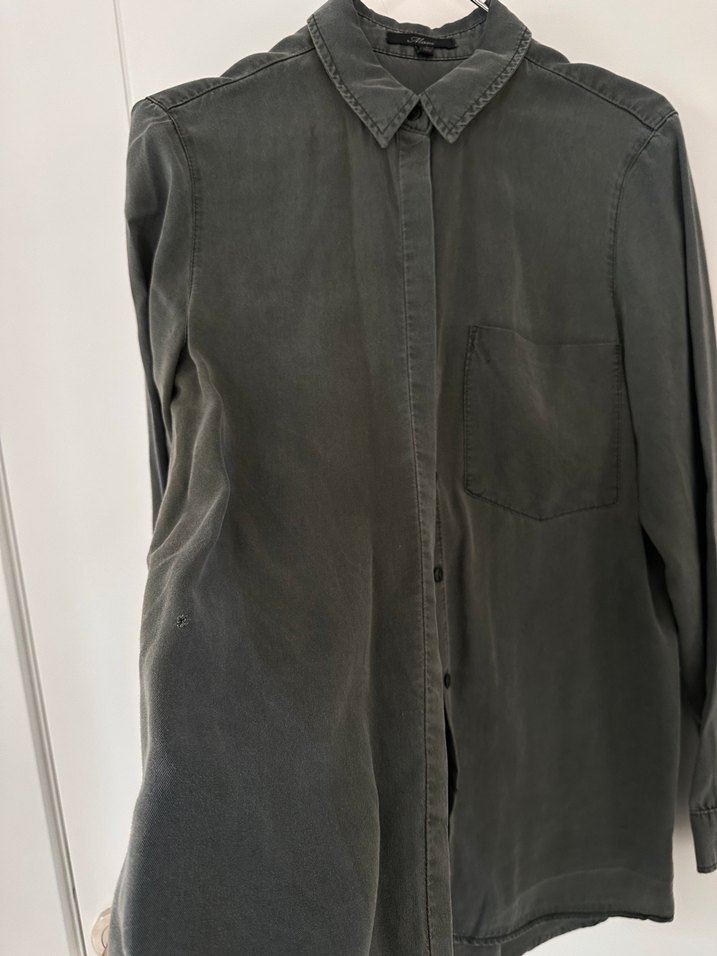 Haki Tensel Kadın Gömlek - Görsel 3