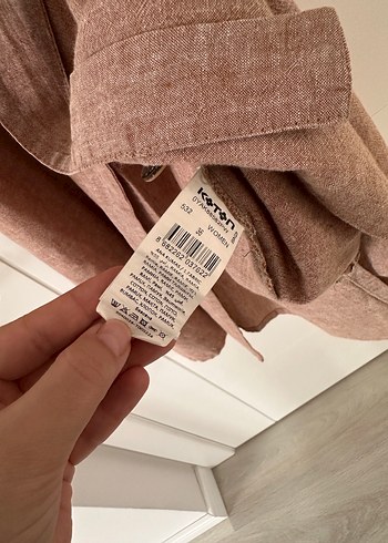 Düğmeli Keten Midi Elbise - Görsel 7