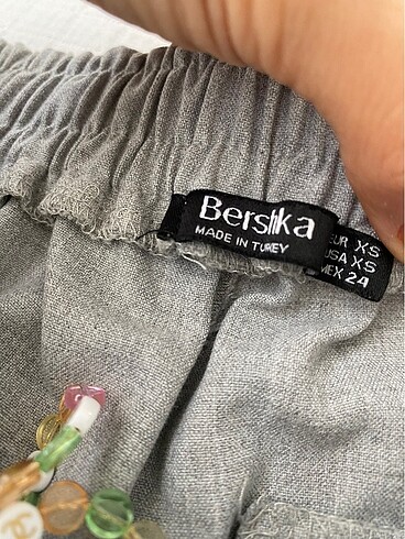 xs Beden gri Renk Bershka havuç pantolon