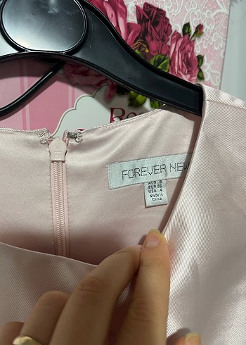 Pembe Midi Kadın Abiye Elbise - Görsel 2