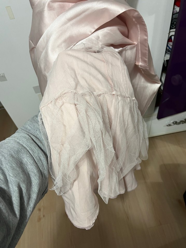 Pembe Midi Kadın Abiye Elbise - Görsel 4