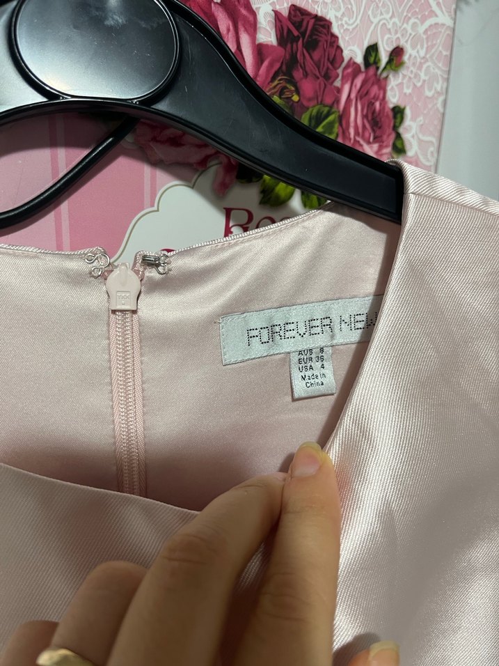 Pembe Midi Kadın Abiye Elbise - Görsel 2