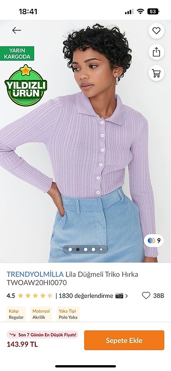 Lila şık bluz - Görsel 5