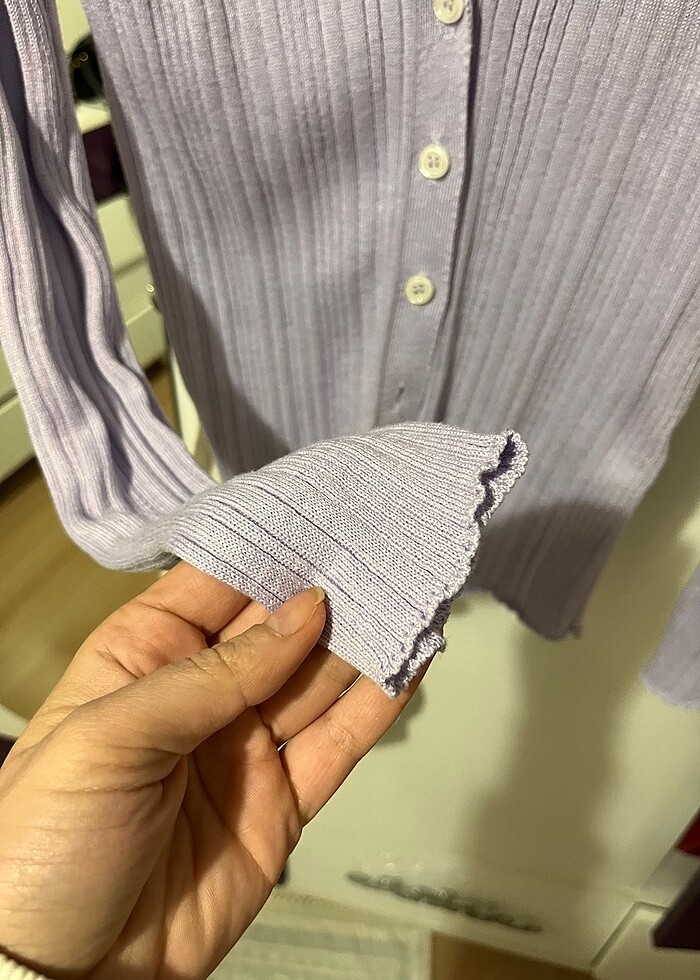 Lila şık bluz - Görsel 3