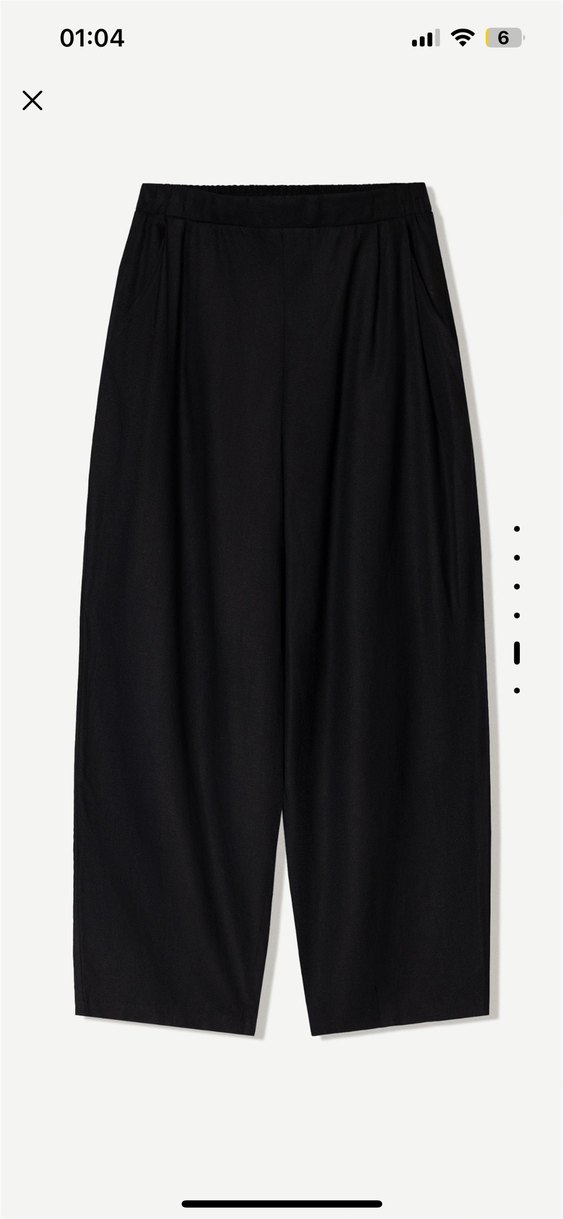 Keten karışımlı balloon fit pantolon - Görsel 2