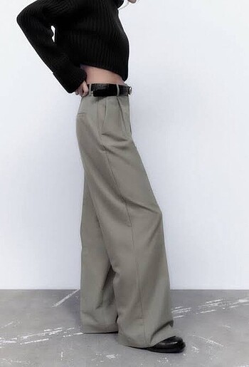 Zara Geniş paça kumaş pantolon
