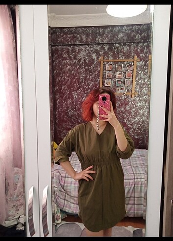 LOFT MARKA HAKİ ELBİSE