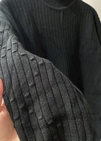 Diğer Siyah Kadın Balıkçı Yaka Örgü Kazak