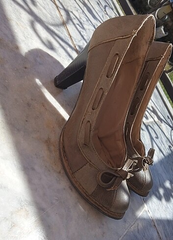 36 Beden kahverengi Renk Topuklu ayakkabı 