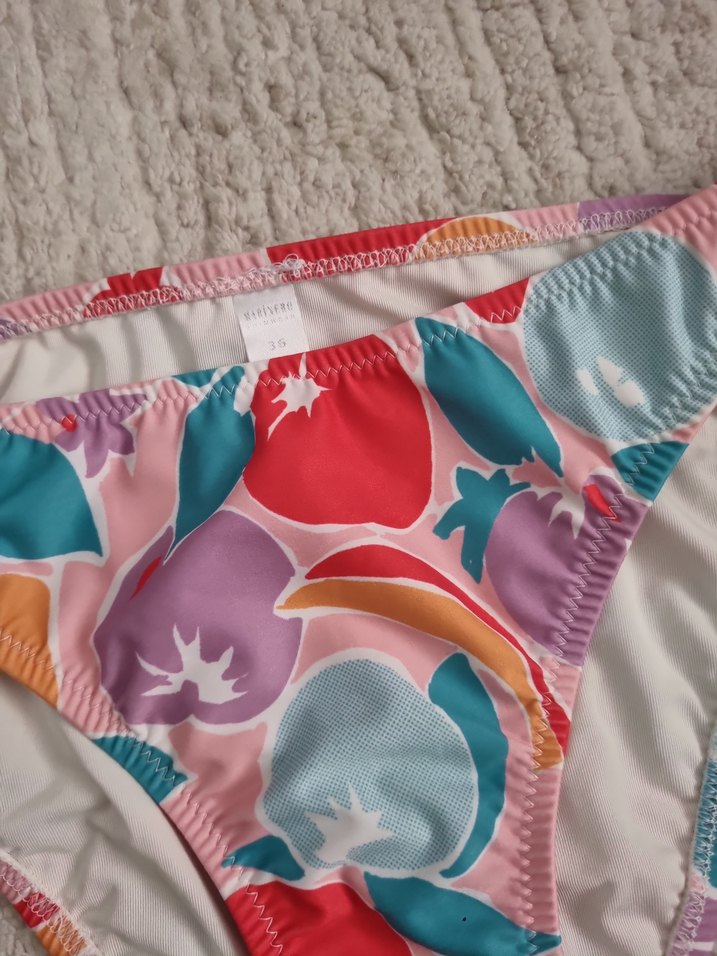 Renkli Desenli Kadın Bikini Altları - Görsel 2