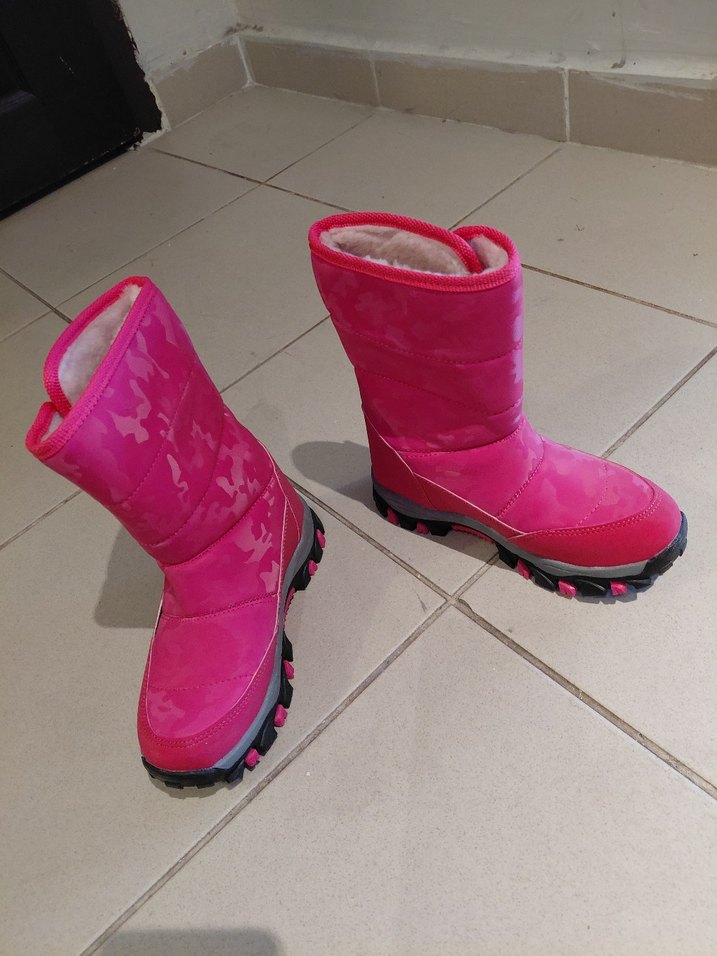 Kız Çocuk Pembe Sıcak Çizme - Görsel 4
