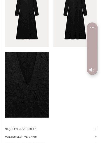 Siyah Kadın Uzun Süet Elbise V Yakalı - Görsel 4