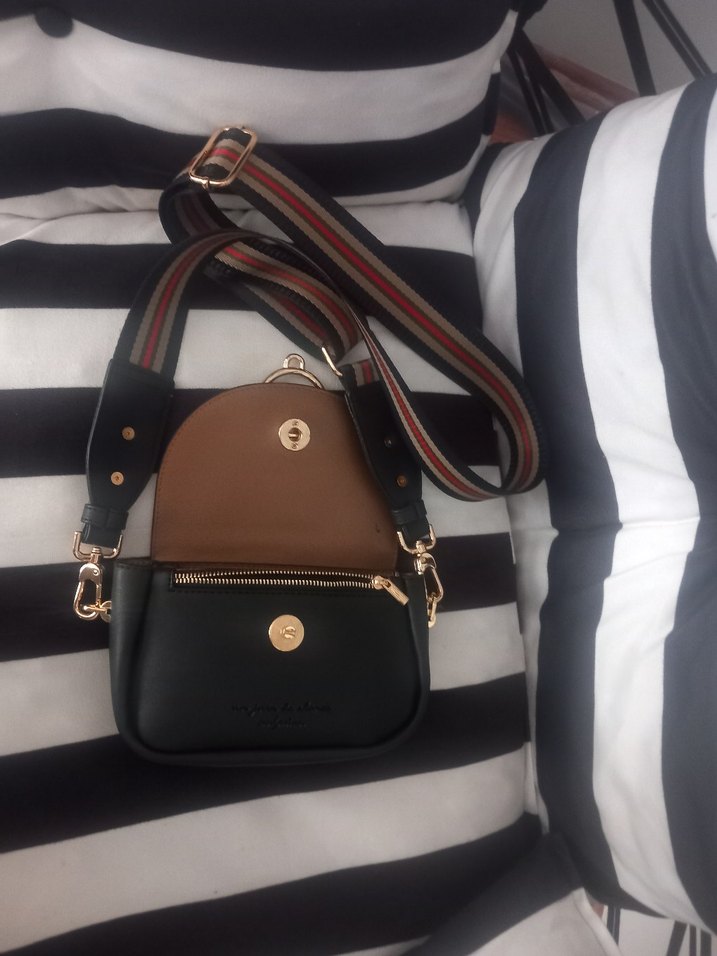 Siyah Deri Kadın Omuz Çantası - Görsel 2