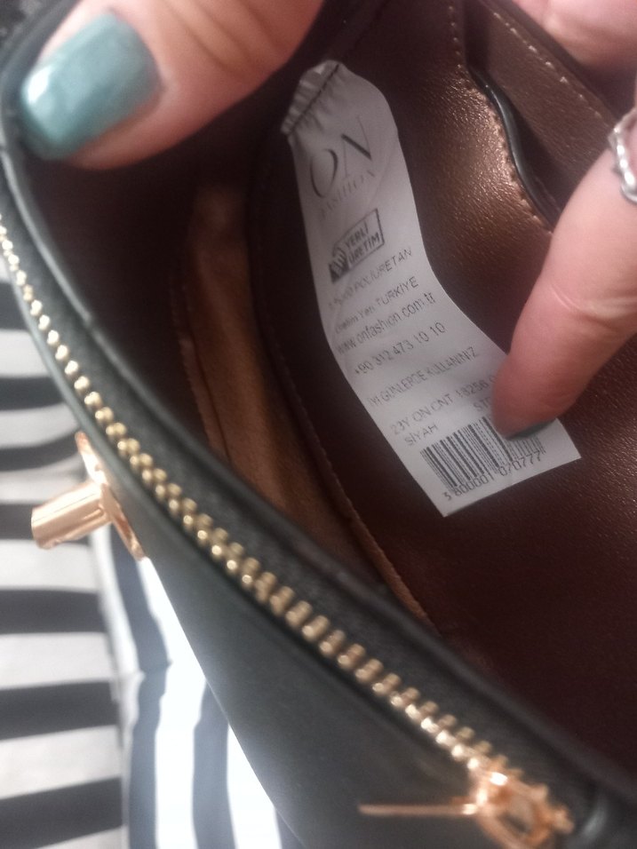 Siyah Deri Kadın Omuz Çantası - Görsel 4