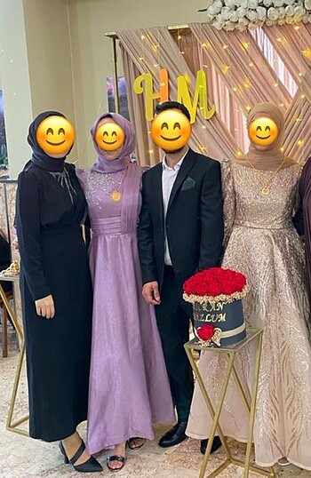 40 Beden mor Renk Abiye Elbise