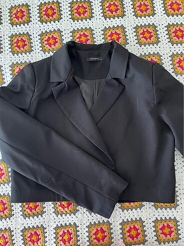 Crop ceket