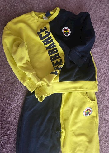 Sarı Baskılı Erkek Çocuk Eşofman Takımı - Görsel 5