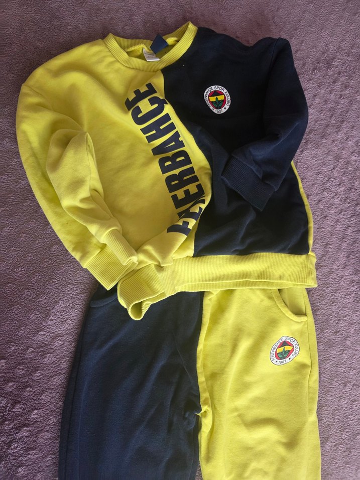 Sarı Baskılı Erkek Çocuk Eşofman Takımı - Görsel 5