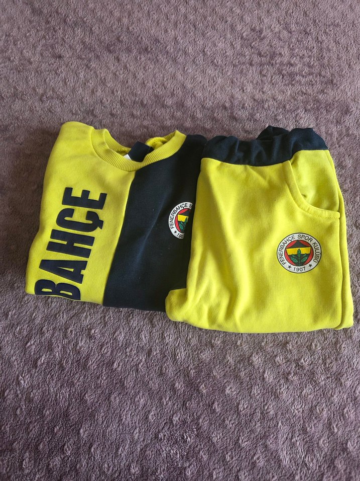 Sarı Baskılı Erkek Çocuk Eşofman Takımı - Görsel 2