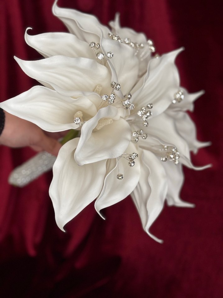 Taşlı ıslak gala gelin buketi - Görsel 3