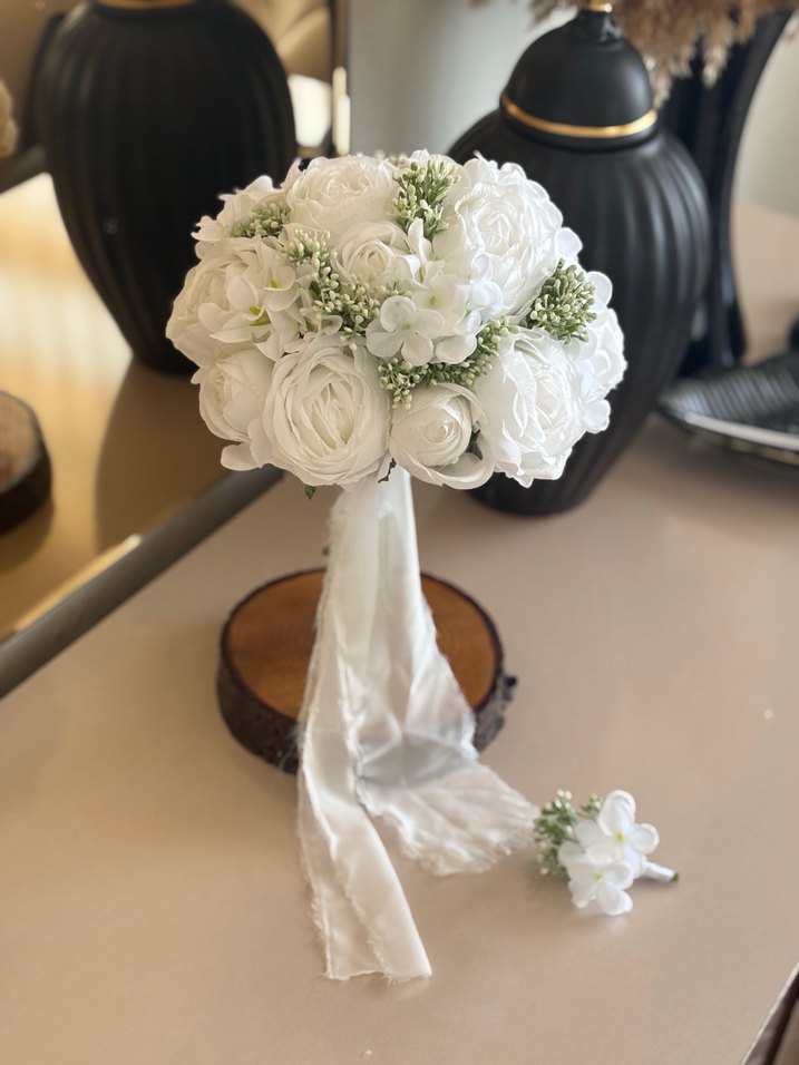 Şakayık ortanca gelin Buketi - Görsel 3