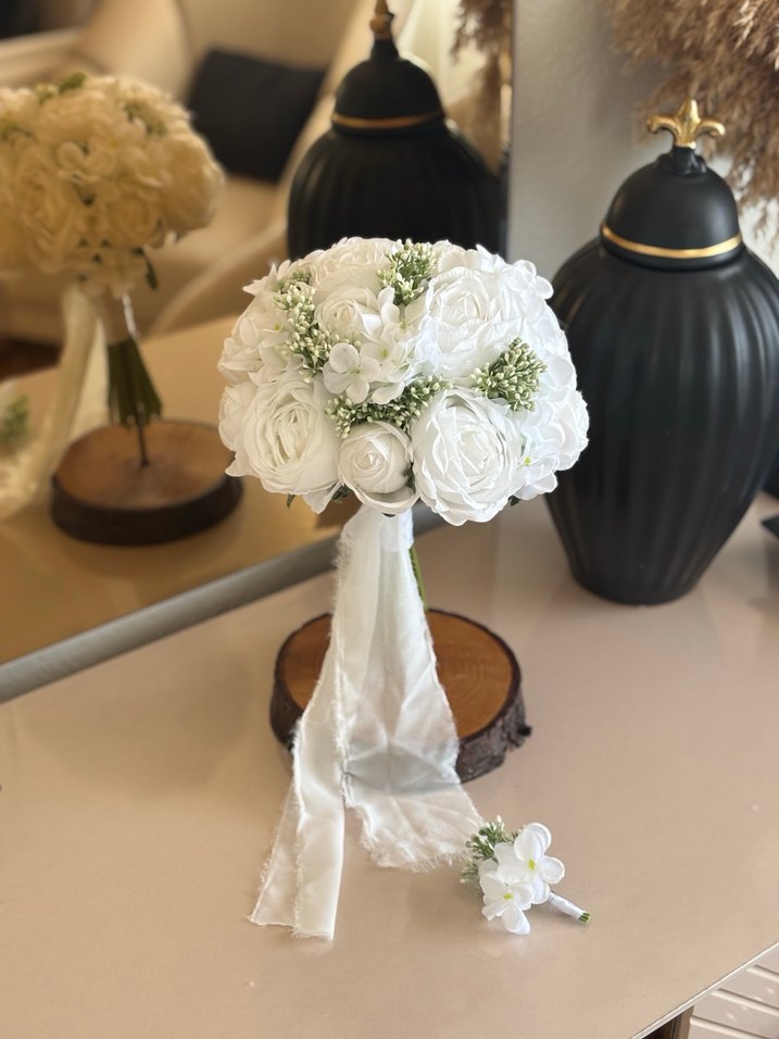 Şakayık ortanca gelin Buketi - Görsel 4