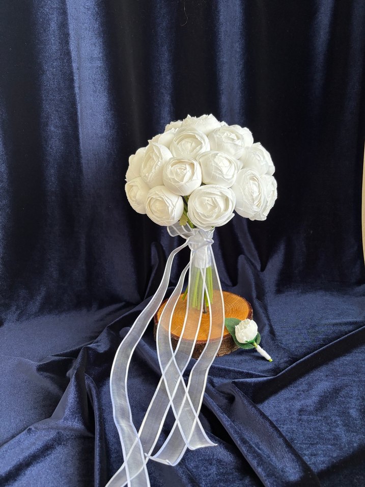 Şakayık gelin buketi - Görsel 4