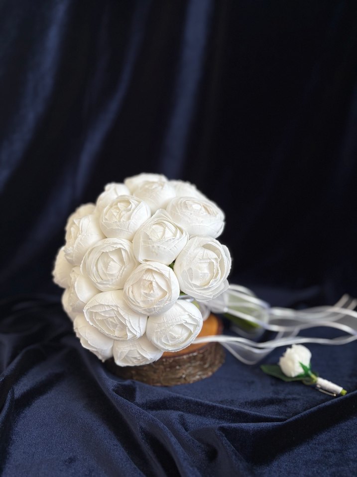 Şakayık gelin buketi - Görsel 2