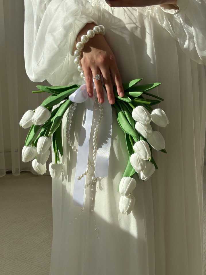 İslak lale prenses gelin Buketi - Görsel 4