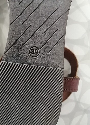 39 Beden kahverengi Renk Sandalet 39 numara