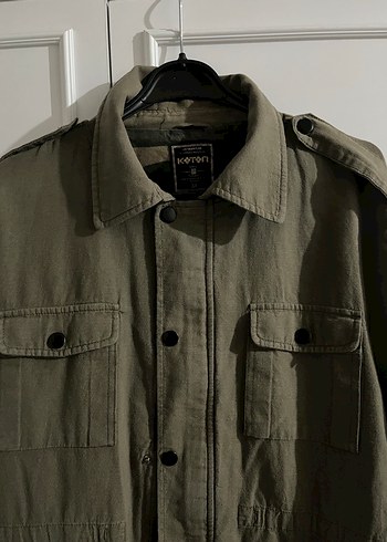 Koton Haki Keten Ceket - Görsel 3