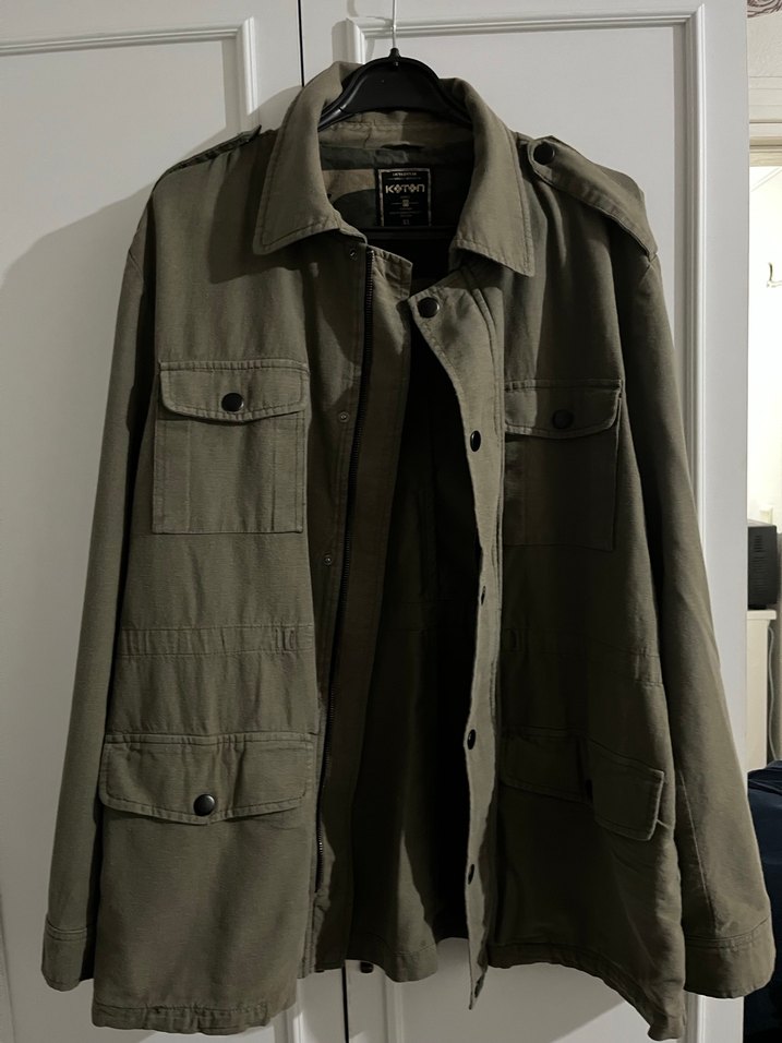 Koton Haki Keten Ceket - Görsel 2
