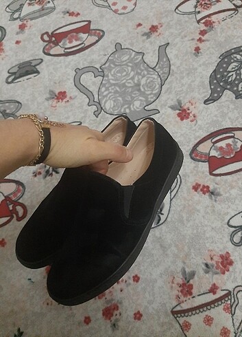Yeni süet günlük ayakkabı 37 numara siyah